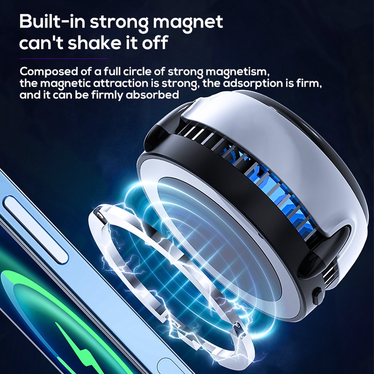 15W Magnetishe Draadloze Oplader met Koelventilator Cooling Fan Snelladen Fast charging & Overhittingsbescherming