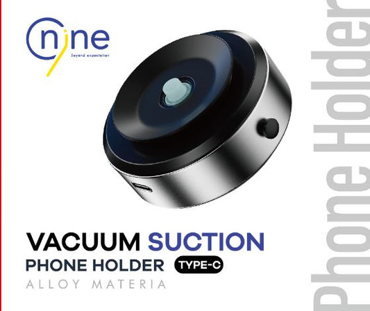 Nine Universe Vacuum Suction Telefoonhouder en Magsafe lader- Type-C - Magnetische Auto Telefoonstandaard