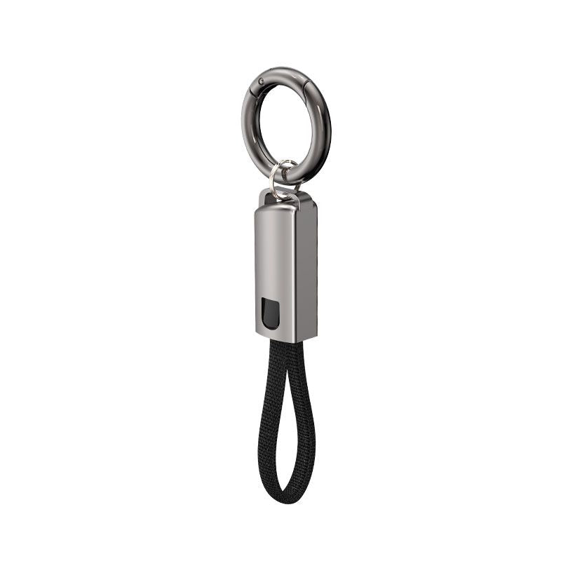 NINE Medallion Type-C naar Lightning Kabel – 30W Snelladen | Compact en Duurzaam Sleutelhanger Design – 15cm, Hoogwaardige Metalen Afwerking